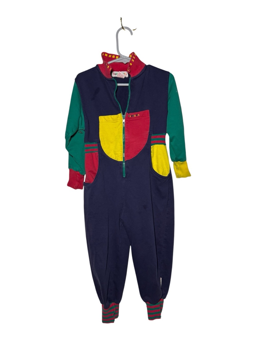 Vintage Gymboree Color Block One Piece Bodysuit Jumper Rainbow Tag